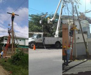 Las cuadrillas de la Empresa Energía Honduras realizarán trabajos de mantenimiento en las zonas.