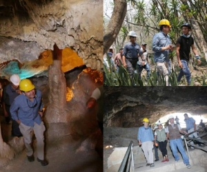 El mandatario hondureño Juan Orlando Hernández disfrutó este miércoles el recorrido por las cuevas de Taulabé, localizadas en el kilómetro 140 de la carretera CA-5. En el marco del programa 'Honduras te Espera', el presidente hizo turismo interno.