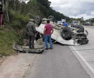 Así lucía la escena del trágico accidente en Siguatepeque, Comayagua.