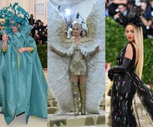 La Met Gala 2018 ha causado mucha polémica por su tema religioso, ocasión que aprovecharon las famosas para lucir 'de acuerdo' a la ocasión. Fotos: AFP/AP