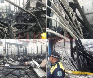 Un voraz incendio se registró la noche del martes en el centro histórico de Tegucigalpa, que acabó con un hotel y la histórica 'Casa del Ingeniero'. (Fotos: Alex Pérez / EL HERALDO)