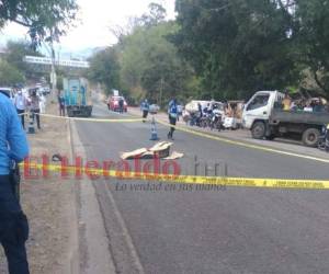 Noé Luque Martínez es la persona que falleció tras ser atropellada por un vehículo. Foto:Estalín Irías/EL HERALDO.