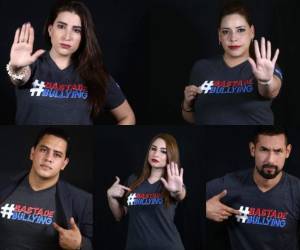 Alexa Ferrari, Lia Zavala, Fernando Banegas, Génesis Verde y David Fortín forman parte de los embajadores que se sumaron a la campaña #BastadeBullying. Fotos: Emilio Flores l EL HERALDO Honduras.