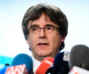 Puigdemont reiteró el llamado a 'un diálogo con el gobierno español' de Mariano Rajoy. Foto AFP