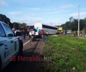 Uno de los accidentes ocurrió en la comunidad de La Herradura, Guaimaca, Francisco Morazán. Foto: Estalin Irías/ EL HERALDO.
