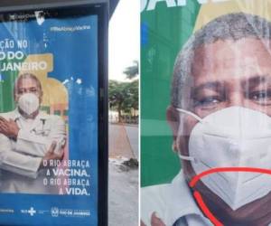 Las críticas llovieron a las autoridades de Salud por pasar por alto ese detalle en cuanto al correcto uso de la mascarilla. Foto: Twitter.