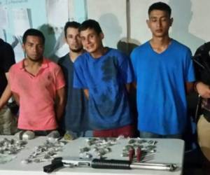A los cuatro detenidos se les señala por varios delitos en Cortés, al norte de Honduras (Foto: Cortesía)