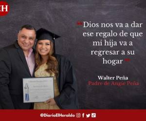 Walter Peña y Erika Melgares, padres de Angie Samanta Peña, viven días de angustia, pero confían en Dios y en un milagro. Este miércoles la joven desaparecida el 1 de enero, mientras paseaba en una moto acuática en el mar de Roatán, cumple 23 años. El hallazgo de una jet ski y un arete en una playa de Belice resucitó las esperanzas de esta familia. Aquí dejamos las frases de los progenitores de la capitalina en los 19 días de búsqueda.