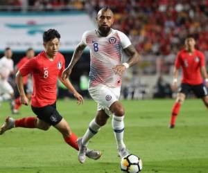 'Me sentí bien, feliz por el equipo, se volvió a jugar, se vio que tenemos mucha hambre de lograr grandes cosas', dijo Arturo Vidal tras el encuentro de este martes. Foto:AFP