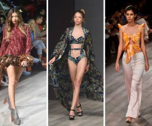 Los vestidos y trajes de baño fueron vanguardistas resaltando la sensualidad de la mujer. Fotos: Agencia AFP.