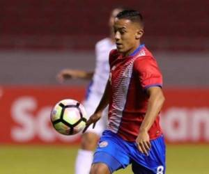 El futbolista costarricense Jimmy Marín tiene 21 años de edad.