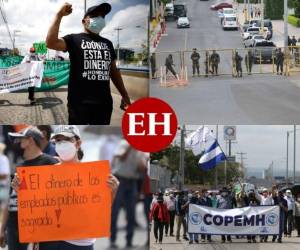 Decenas de maestros se movilizaron este miércoles por distintos puntos del país, principalmente, en Tegucigalpa, capital de Honduras. Los profesores han convocado a sus colegas a realizar acciones para oponerse a la reforma a la Ley de Administradoras de Fondos de Pensiones (AFP). Fotos: Emilio Flores/ EL HERALDO