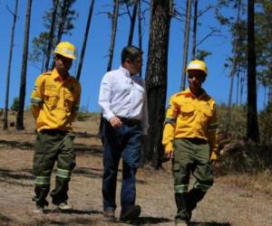 Presidente Juan Orlando Hernández lanza campaña contra incendios.