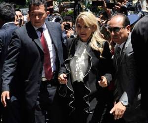 La ex presidenta de Bolivia, Jeanine Anez, dijo el 12 de marzo de 2021 que ella y varios exministros enfrentaban arrestos por cargos de terrorismo y sedición relacionados con un presunto golpe de Estado contra el exlíder Evo Morales. Foto: AFP