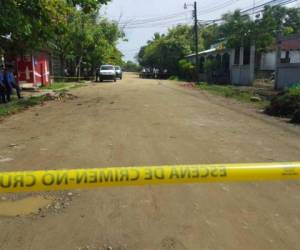 Miembros de la Policía Nacional de Honduras acordonaron la zona. Foto cortesía Twitter