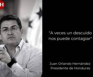 El presidente de Honduras, Juan Orlando Hernández, confirmó este martes que dio positivo a covid-19, al igual que su esposa Ana García. Estas fueron las frases del mandatario. Fotos: EL HERALDO.
