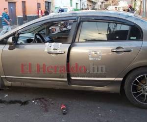 Este es el vehículo en el que se trasladaban los elementos de las Fuerzas Armadas de Honduras. Foto: Estalin Irías/EL HERALDO.