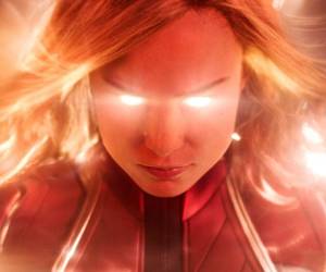 Imagen proporcionada por Disney-Marvel Studios de Brie Larson en una escena de 'Captain Marvel'. (Disney-Marvel Studios vía AP)