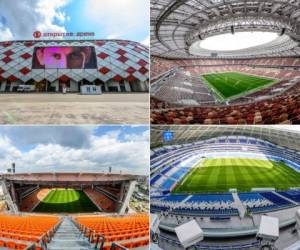 Estos son los estadios en los que se jugarán los partidos del Mundial Rusia 2018. (Fotos: AFP)