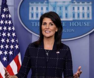 La embajadora de Estados Unidos ante la Organización de Naciones Unidas, Nikki Haley.