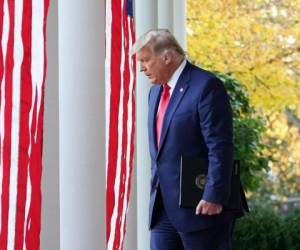 Trump dará un discurso a las desde el Jardín de las Rosas de la Casa Blanca sobre la 'Operación Warp Speed'. Foto: AFP