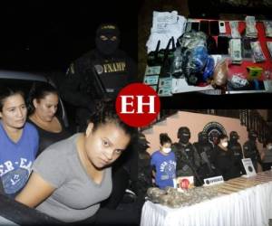 Tres mujeres integrantes de la Mara Salvatrucha fueron detenidas la noche del lunes en la colonia Las Mercedes de Comayagüela donde se les encontró droga y dinero que sería producto de la extorsión que cobran en la zona.