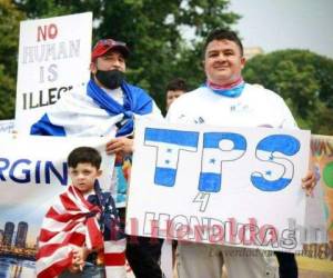 Los hondureños amparados en el TPS se han manifestado en los últimos meses en Washington, D.C. para ser escuchados por Biden. Foto: El Heraldo