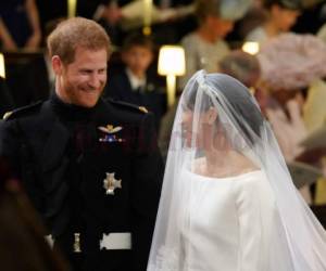 Meghan y Harry tras contraer nupcias este sábado en Windsor.