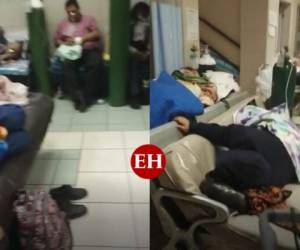 Las imágenes captadas por EL HERALDO muestran a pacientes abarrotando las salas del Hospital de Especialidades del IHSS.
