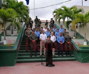 Los entes de seguridad le dieron lectura a un comunicado en el Estado Mayor Conjunto de las Fuerzas Armadas. Fotos: Mario Urrutia.