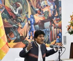 Morales, que este sábado cumple 60 años, defendió su triunfo electoral, confirmado por el Tribunal Electoral (TSE) de Bolivia, aunque en el país continúan las protestas. Foto: AFP