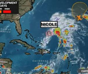 Nicole podría causar efectos en Honduras en esta temporada ciclónica.