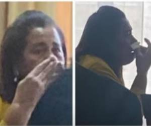 La diputada de Libre, Melbi Ortiz, fue captada llorando en la reunión con los otros diputados.