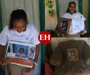 Doña Angélica María Brooks, madre de Cathy Samantha Murillo Brooks, clama desde su humilde vivienda en el barrio El Centro de La Lima, Cortés, para que su hija sea evacuada de China. Fotos: Alex Pérez/El Heraldo.