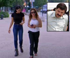 Danya, a la izquierda de la imagen, es sobrina de El Chapo Guzmán, mientras que Rosa Isela Guzmán es hija del capo mexicano. Foto: Captura de video Univision.