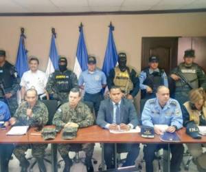 Los representantes de las diferentes instituciones de la Secretaría de Seguridad mostraron los logros durante el 2017. Foto: Cortesía