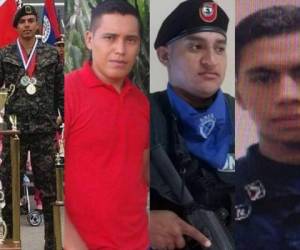 Tito Oliveira, teniente de las FFAA, Gredis Arsubi Bardales, subinspector de la Policia Nacional, Allan José Salazar Martínez y Harsy Areli Martínez, elementos del grupo especial Tigres, son los agentes del orden que murieron en diferentes hechos iniciando marzo.