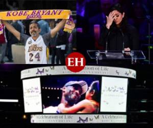 Fanáticos, figuras del baloncesto y el deporte estadounidense, así como celebridades rindieron homenaje a Kobe Bryant y su hija Gianna.