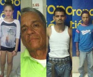 Estas cuatro personas fueron detenidas por la Policía Nacional de Honduras.