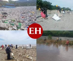 Como si se tratara de un enorme crematorio municipal, así luce la playa de Omoa, en el departamento de Cortés, al norte de Honduras, debido a la basura arrastrada por el río Motagua que nace en Guatemala y desemboca en las áreas fronterizas de nuestro país. A continuación te contamos la problemática ambiental. Fotos: Cortesía.