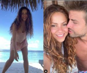 Imágenes que la cantante publicó en su cuenta de Instagram. Shakira y Piqué se fueron de vacaciones a la playa.