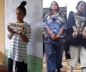 Las mujeres reubicadas del Centro Penal en San Pedro Sula hacia la cárcel femenima Cefas en Támara son miembros de las pandillas Barrio 18 y MS-13. Fotos cortesía Policía Militar del Orden Público