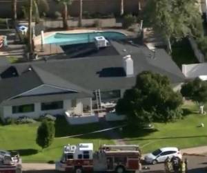 Esta es la casa donde fueron hallados los tres niños y los dos adultos.