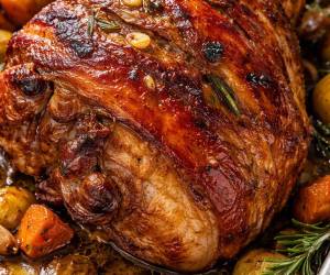 La pierna de cerdo es uno de los platillos tradicionales durante las fiestas decembrinas.