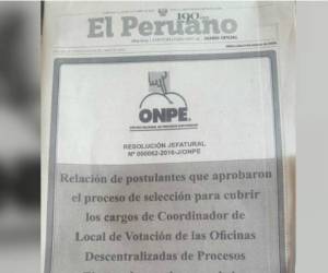 La particular imagen ha sido viralizada en Perú.