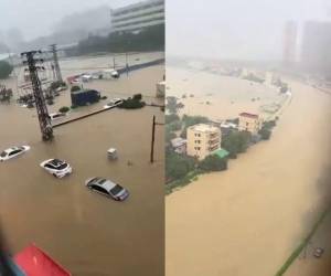 Tres localidades de la ciudad de Zhuhai, ubicada en la sureña provincia china de Guangdong, han emitido alertas rojas por tormentas. A continuación las imágenes de las severas inundaciones que se han registrado.