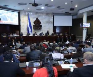 El pleno de diputados en el Congreso Nacional de Honduras.