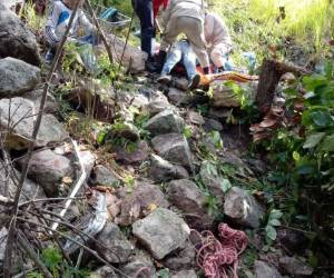 Miembros del Cuerpo de Bomberos rescataron el cadáver del doctor José Camilo Hernández Aceituno. Foto: Cortesía.
