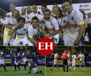 Las leyendas del fútbol mundial se impusieron 4-3 ante las leyendas de Honduras. El duelo protagonizado por Cambiasso, Materazzi, Fernando Hierro y el portero brasileño Julio César fue todo un espectáculo en el Morazán de San Pedro Sula. (Fotos: EL HERALDO)