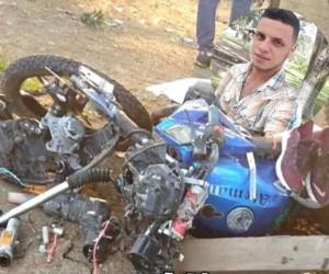 Así quedó el automotor de dos ruedas tras el fuerte impacto. Foto: Cortesía.